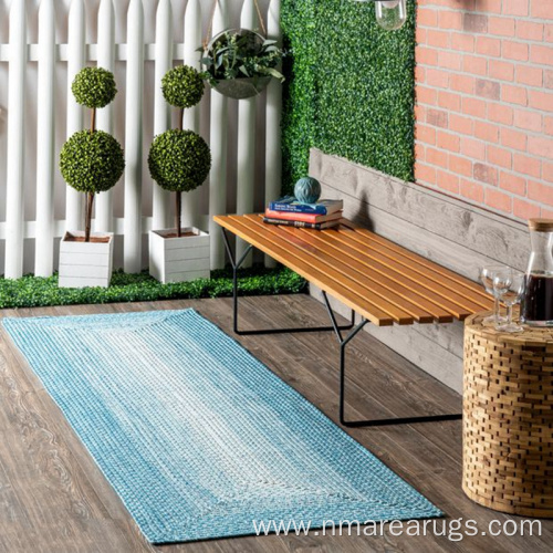 Ocen blue design PP yarn woven outdoor rugs